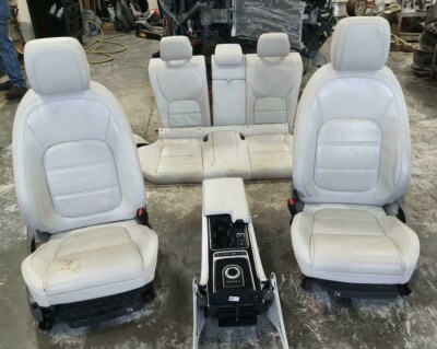 2017-2019 JAGUAR XE GREY LEATHER HEAT/COOL/MEM/PWR DRV SET W/PASS/REAR/CONSOLE 