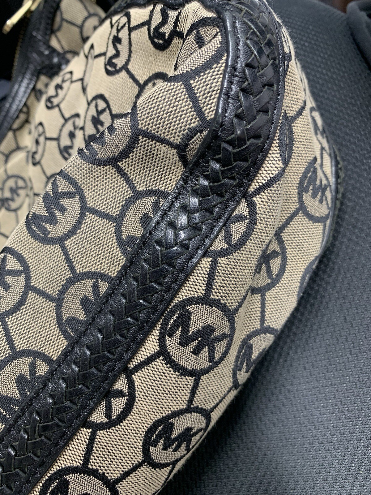 Michael Kors Vintage Shoulder Hobo Bag Brown/Black #I98WA thumbnail 13