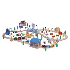 Maxim Enterprise Wooden Train Set, 100 pc.