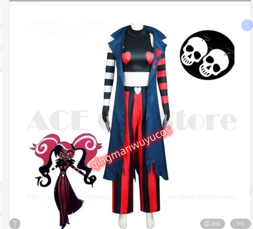 Hazbin Velvette Hotel Cosplay Outfit Costume Halloween