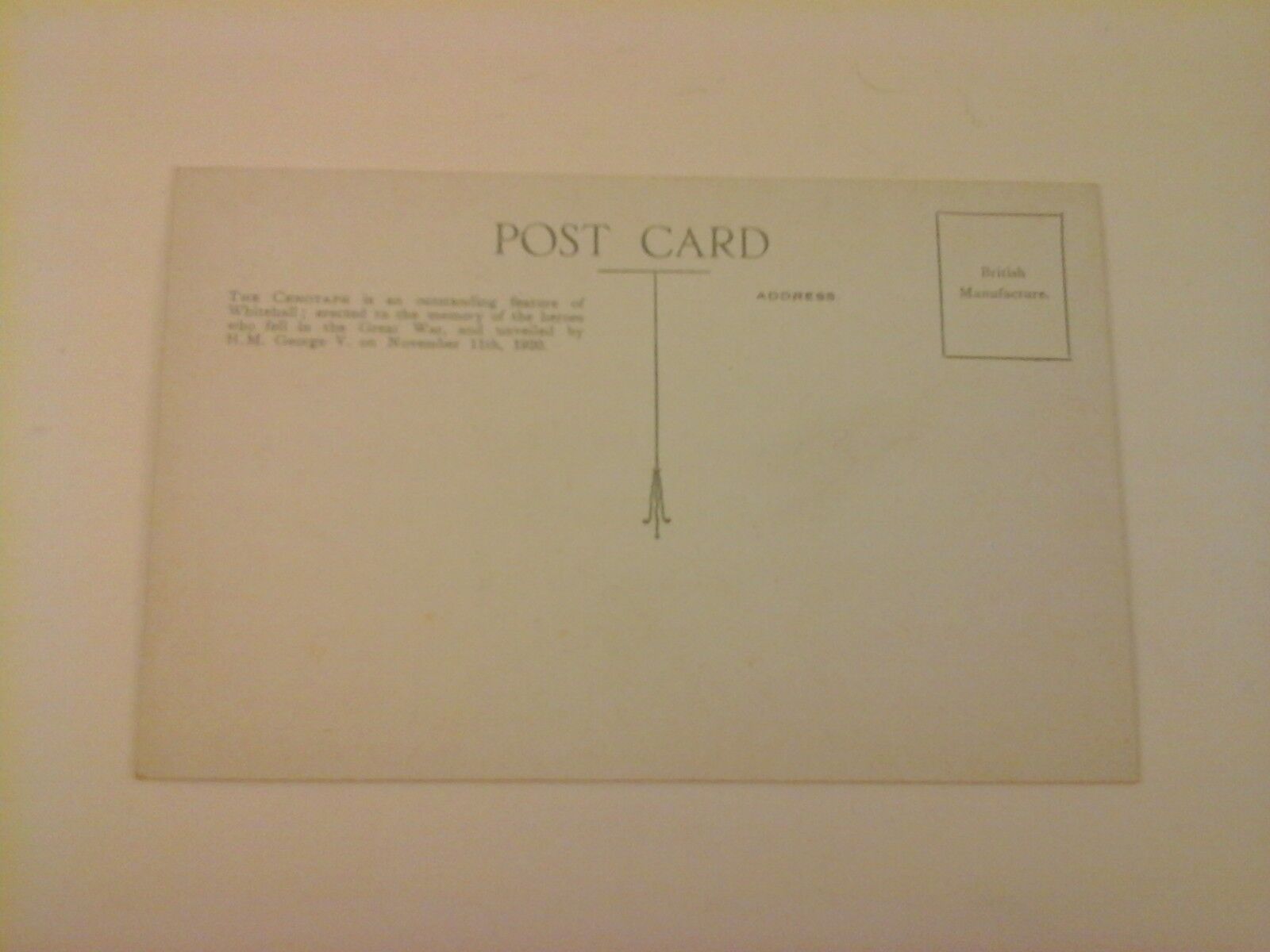 Carte postale Londres Royaume-Uni vintage années 1920 - Mémorial du cénotaphe, Whitehall - voitures anciennes photographiées - Photo 2 sur 2