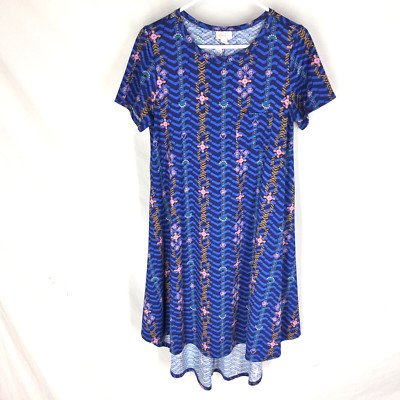 LULAROE Carly Dress Size Small Blue Major Unicorn Rare Design NEW