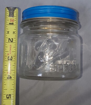 Vintage Kraft Marshmallow Cream Glass Wide Mouth Jar Ball Special