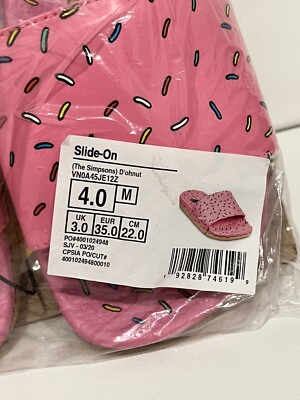Vans Simpsons Donut Slides NEW - VANS The Simpsons 2020 Donut Slides VN0A45JE12Z Pink  main image 4