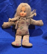 Vintage 9" Rag Doll Carnival Prize 1950s 1940s  CUTE! 