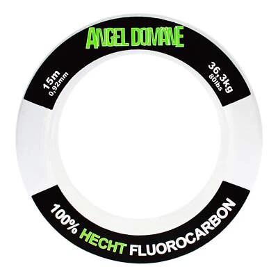 ANGEL DOMÄNE Hecht Fluorocarbon Vorfachschnur 15m 0,92mm 36,3kg Angelschnur monofil Fluo