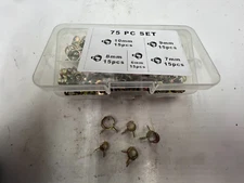 Box of 75 - 6-10mm Hose Spring Clamp Fastener Fuel Water Line Pipe Air Tube Clip