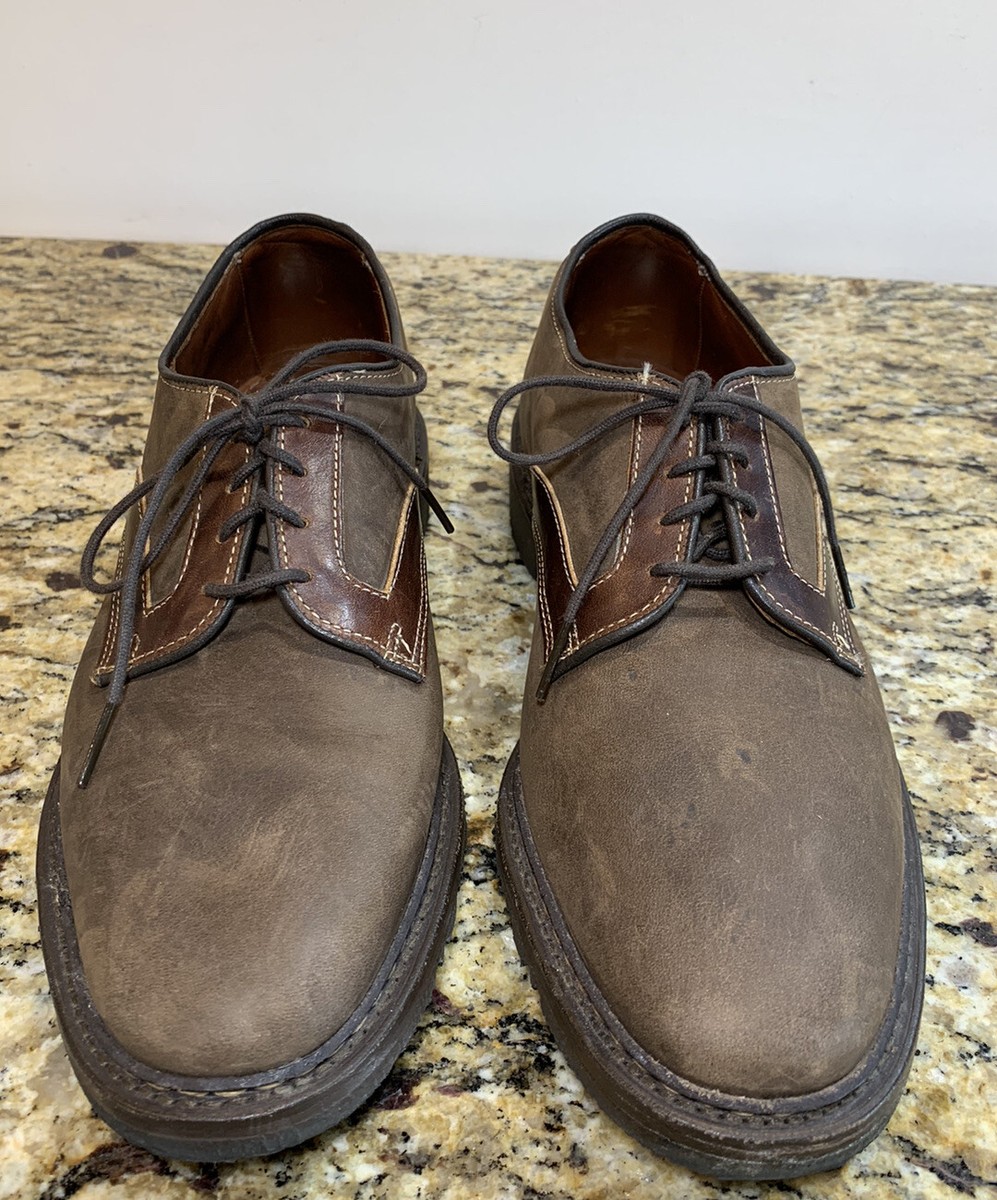 Allen Edmonds BERKSHIRE Brown Nubuck Leather Oxfords Shoes Sz 7.5