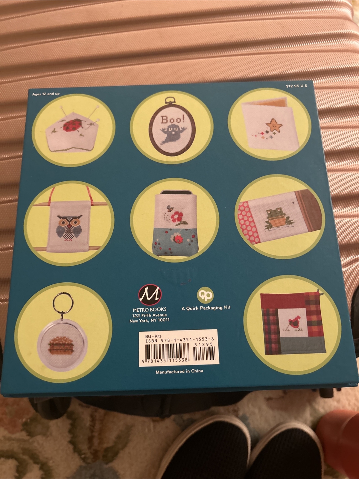 Miss Wooly&rsquo;s Mini Cross Stitch Kit Cute Cross Stitch in a Snap + Hoop & Frame