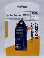 Aviationtag A320 Lufthansa, blau / blue &ndash; D-AIPA - erster A320! key chain