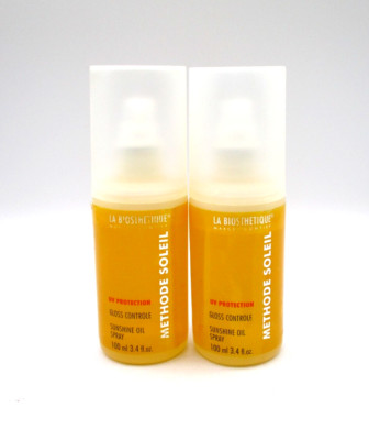 Lot 2 La Biosthetique Methode Soleil UV Protection Sunshine Oil Spray  3.4 oz