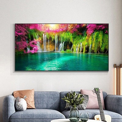 Canvas Wall Art Landscape Natural Waterfall Canvas Painting Canvas Poster Prints