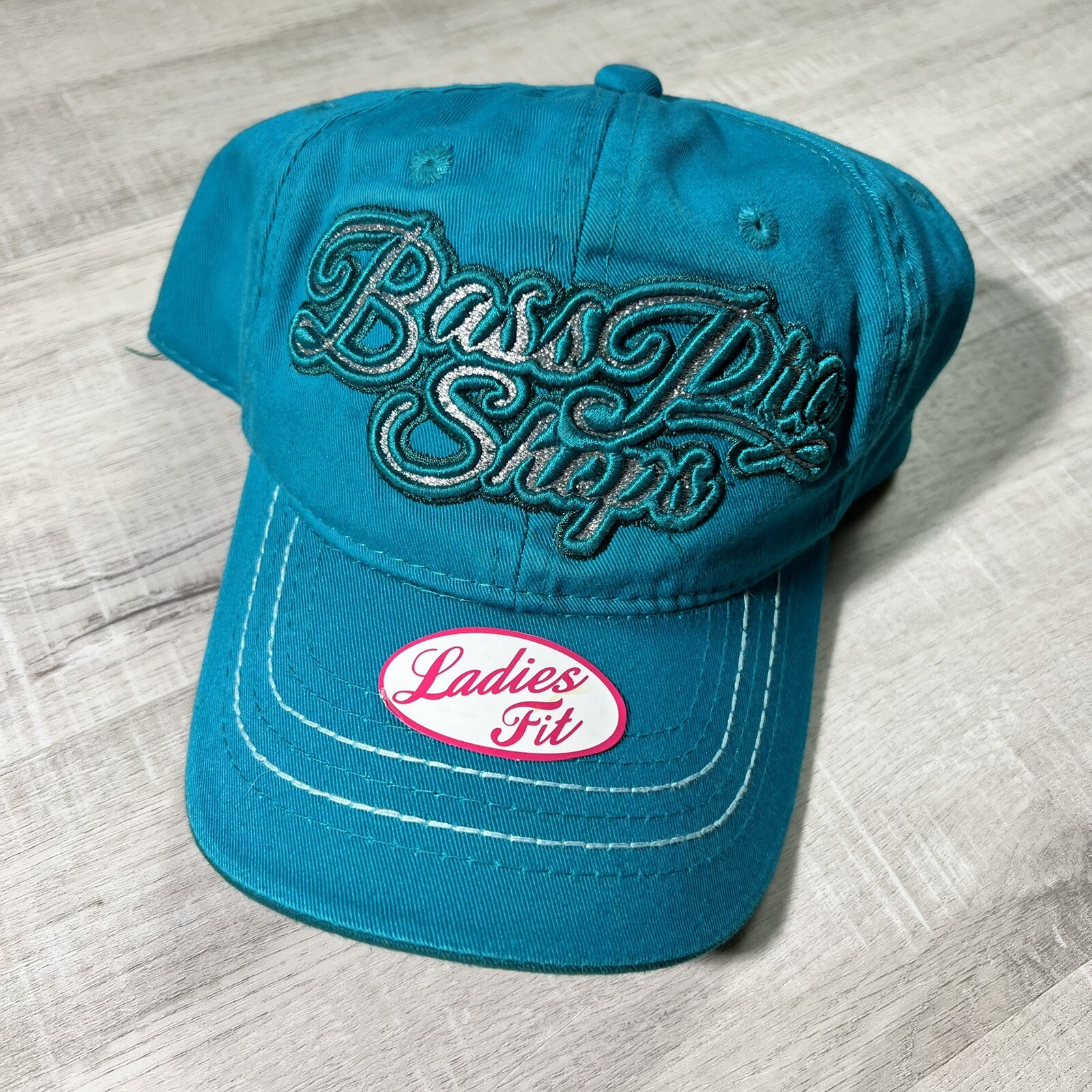 Bass Pro Shops Womens Adjustable Blue Fishing Hat for Outdoor Hiking Casual Wear