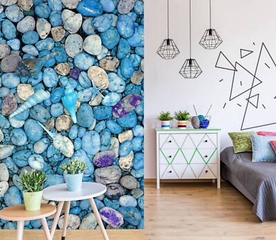 3D Blaue Muschel M4859 Tapete Wandbild Selbstklebend Abnehmbare Aufkleber Romy