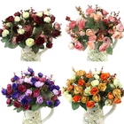 Artificial Flowers Silk Fake Plants UV Resistant Home In/Outdoor Garden Decor