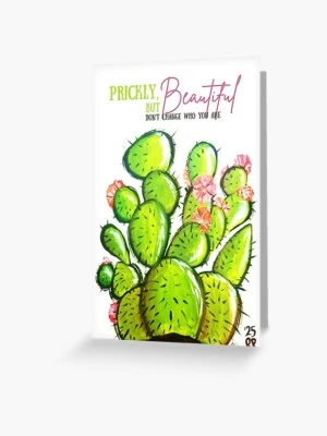 MY BOTTOM SHELF BOOKS DIGITAL Prickly, But Beautiful Cactus Themed Greeting Cards MBSB-PRINTING REQ'D