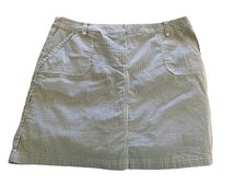 Karen Scott Womens Corded Blue Striped Cotton Skort Size 16