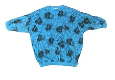 VTG Currants By Jeri Jo All Over Print Surfer Disco Shirt Size Medium