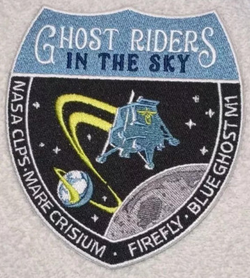 Ghost Riders NASA CLPS MARE CRISIUM FIREFLY BLUE GHOST M1 Official Mission Patch