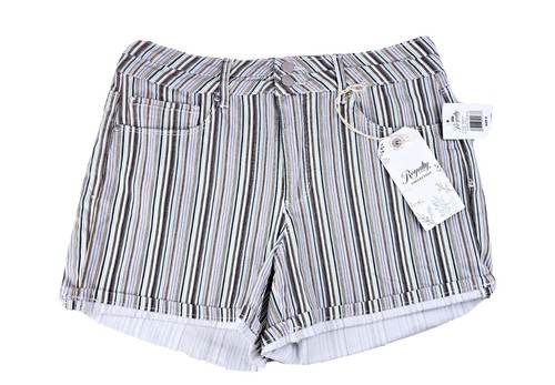 WeWoreWhat New Pinstripe Overall Shorts Brown White Size Small | eBay display picture 1