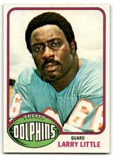1976 Topps Football Larry Little Miami Dolphins #33