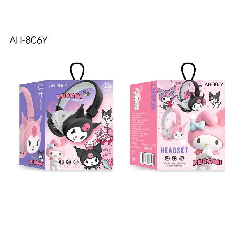 Sanrio Kuromi Hello Kitty Bluetooth Headphones Wireless Headsets Cartoon - Image 3 of 4