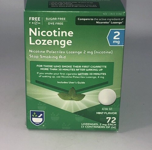 Rite Aid Nicotine 72 Lozenges Stop Smoking Aid 2mg Mint Flavor Exp 11/25-SHIP24H - Picture 10 of 10