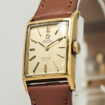 Vintage 1968 *NEAR MINT* OMEGA De Ville TURLER Cal.661 Automatic Gold 18mm Women