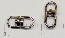 250 Double Eye SWIVEL Connectors Links  ~for Split rings, Key Chains  20mm x 9mm