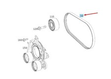 MERCEDES-BENZ CLS C257 V-Ribbed Belt A0009931700 NEUE GENUINE MERCEDES-BENZ CLS C257 V-Ribbed Belt A0009931700 NEUE GENUINE