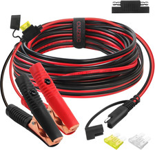 15Ft/4.58M 14AWG 20A Battery Alligator Clip to SAE Connector/12V SAE Quick Relea