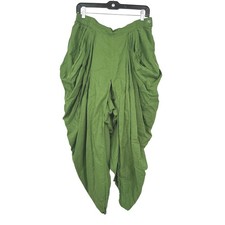 Gulabo by Abu Sandeep Harem Dhoti Pants Women L Green i Pleated Boho Ethnic