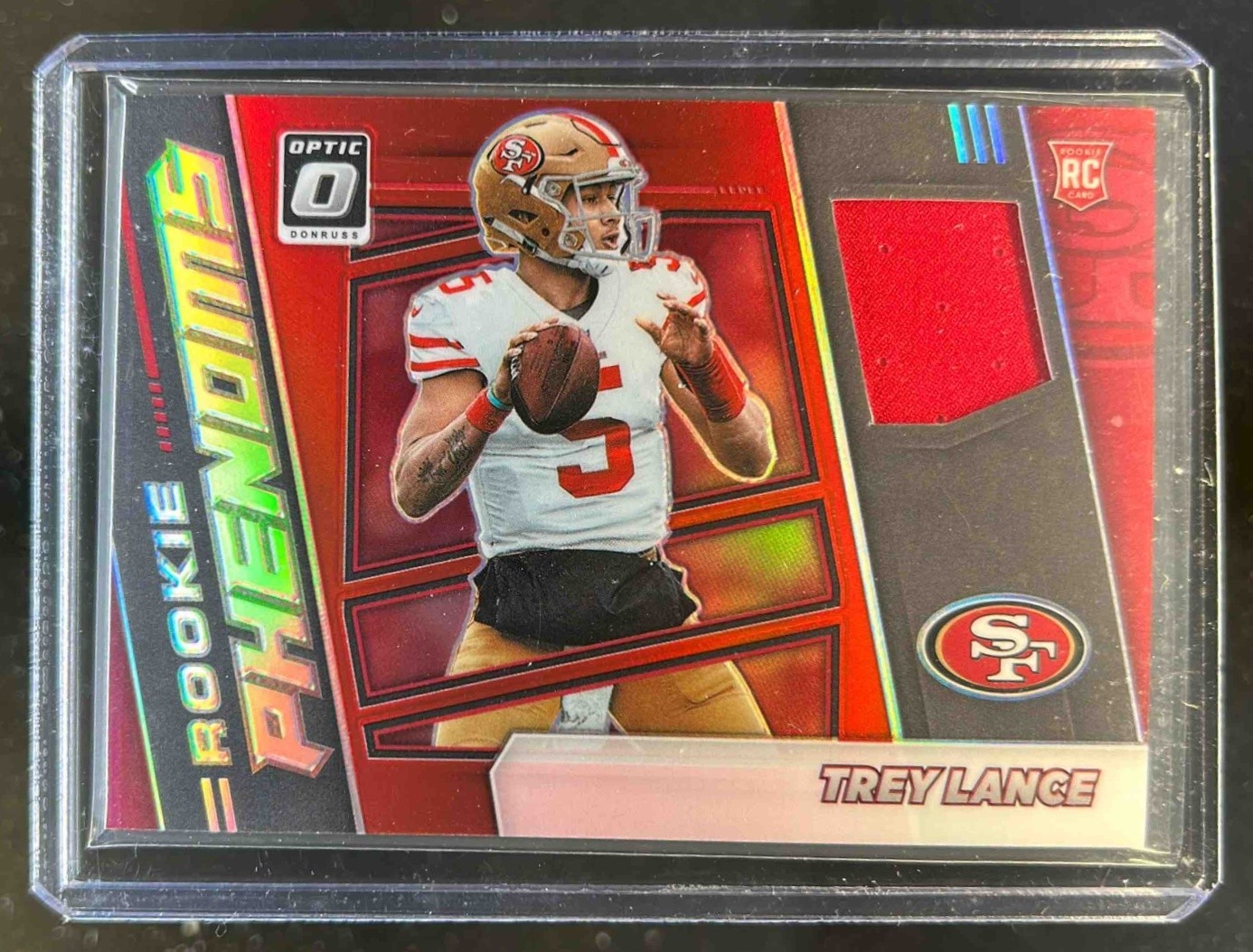 Trey Lance Panini Donruss Optic Rookie Phenoms Horizontal Memorabilia #RPH3 Red
