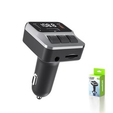 Car Bluetooth 5.3 FM Transmitter with Dual PD 30W Type-C Car Fast Charging and