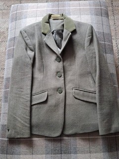 Tweed Show Jacket Child Age 14 Green Wool Blend
