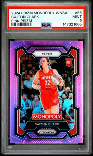 Caitlin Clark [Pink] #65 2024 Panini Prizm Monopoly WNBA card