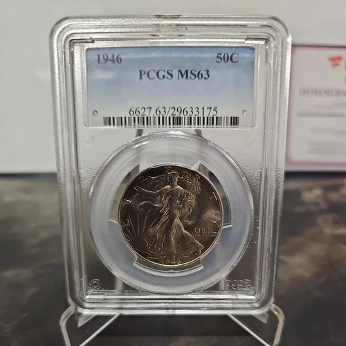 1946 P walking liberty half dollar PCGS MS 63