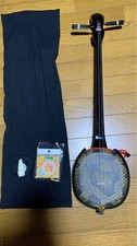 Shamisen Body With Meaning Snakeskin Gold Decoration