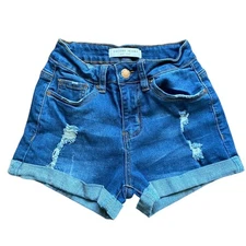 Encore Jeans High Rise Blue Jean Shorts Junior's Size 0