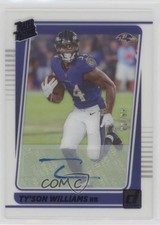 2021 Panini Clearly Donruss Rated Rookie Blue 82/99 Ty'Son Williams Auto 06on