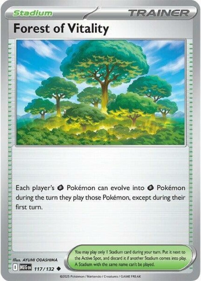 Forest of Vitality - 117/132 - Uncommon - Near Mint - Mega Evolution - Base Set