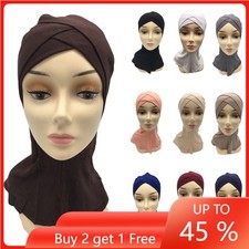 Women Muslim Under Scarf Hat Ninja Neck Cover Cap Bonnet Hat Ladies Islam Hijab