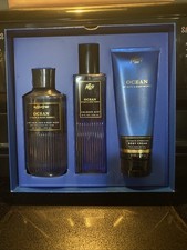Bath  Body Works Ocean Men's Gift Set Cologne Mist Body Wash Body Cream No Lid