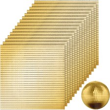 36000 Pieces Mirror Mosaic Tiles, Gold Self Adhesive Mirror Tiles for Crafts,...