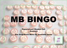 Vintage Milton Bradley BINGO Replacement Wooden Numbers-Pick 