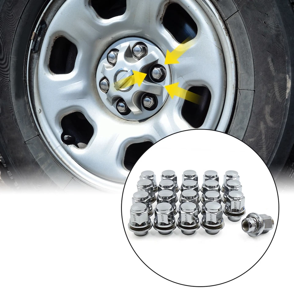 Tornillo de llanta de neumático para coche 20 piezas M12 x 1,25 hierro galvanizado tuercas de rueda de carreras Foto 3 de 4