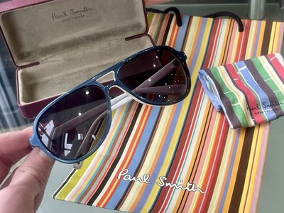 Rare Luxury Paul Smith PS 392 NVVA Blue with White Glasses Japan Authentic