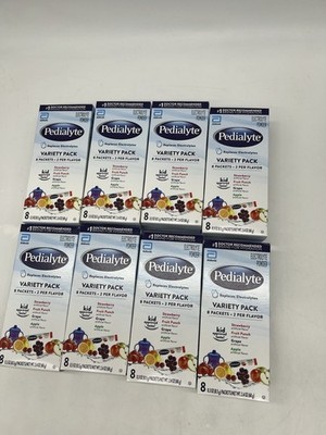 Pedialyte Electrolyte Powder Packets Variety Pack Hydration Drink 64 Packets