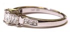 Lab Grown 14k white gold 1.16ct 3 stone princess diamond engagement ring 3.5g 7 — photo 3