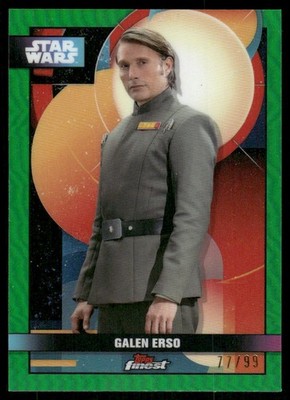 2025 Topps Star Wars Smuggler's Outpost Finest Green Ref #F59 Galen Erso /99